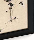 Abstract Grunge Wall Art - Vintage Plant Silhouette Grunge Canvas Print