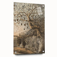 Grunge Wall Art - Vintage Bat Tree Illustration Grunge Canvas Print