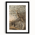 Grunge Wall Art - Vintage Bat Tree Illustration Grunge Canvas Print