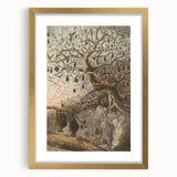 Grunge Wall Art - Vintage Bat Tree Illustration Grunge Canvas Print