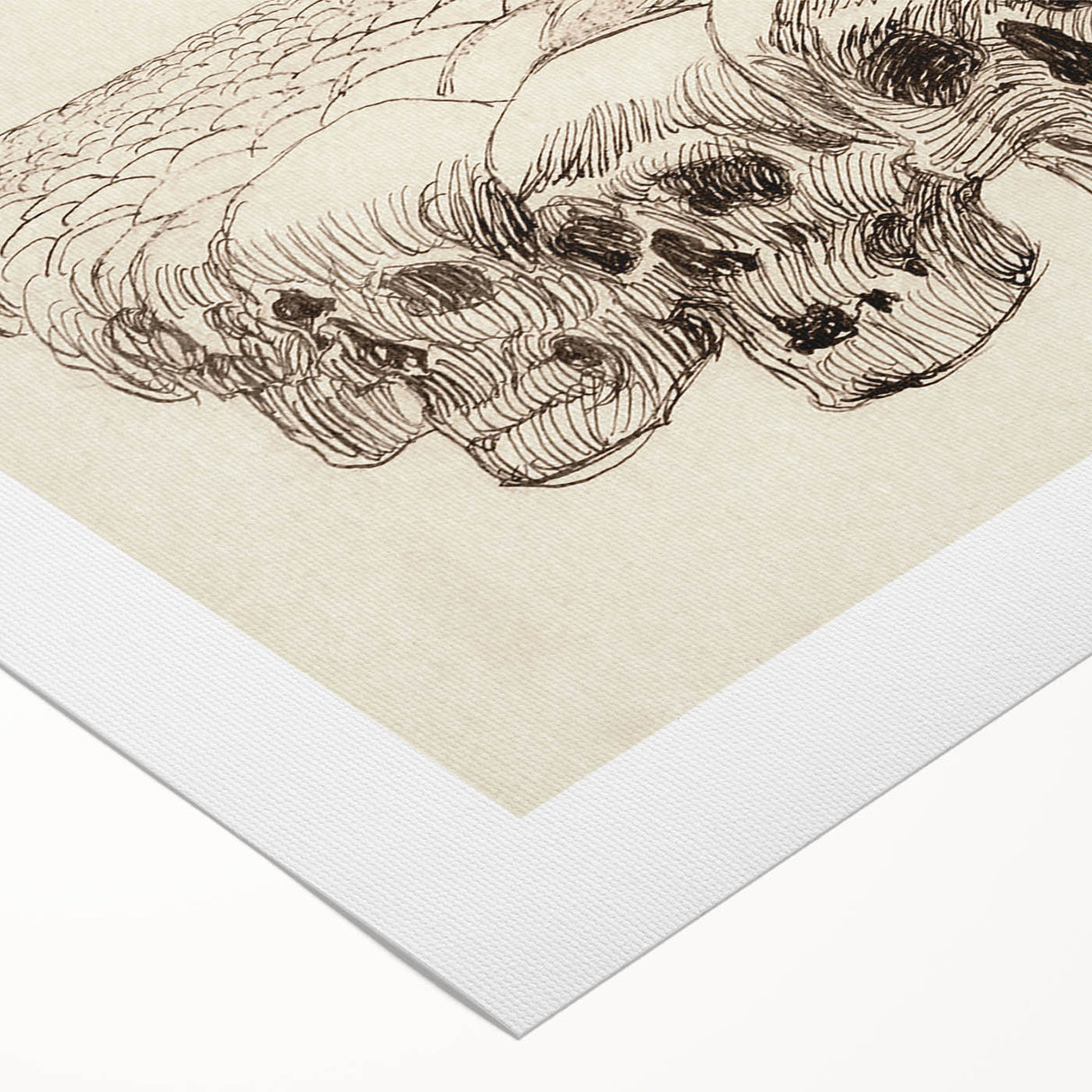 Grunge Wall Art - Skull and Tree Sketch Canvas for Dark Aesthetic Decor