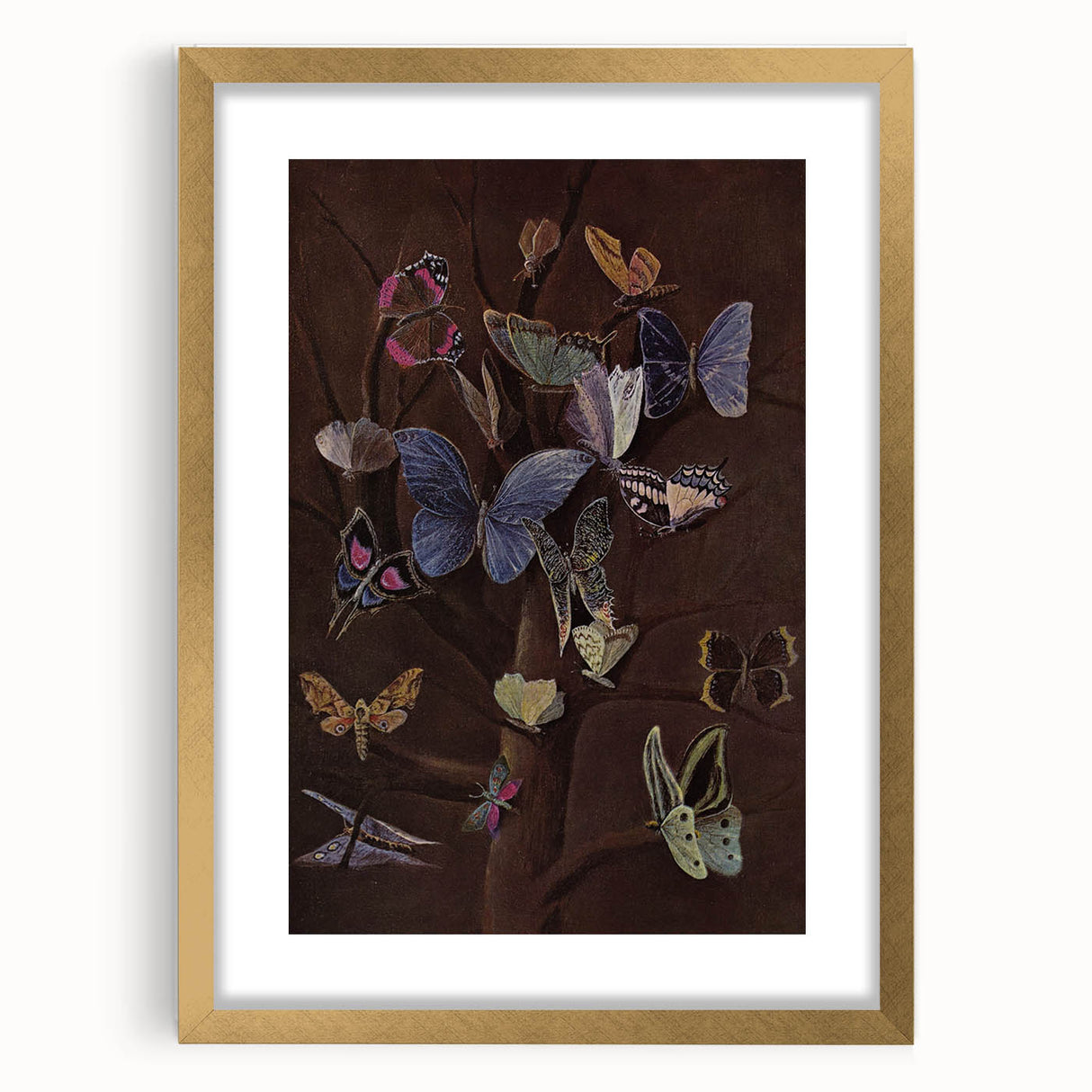 Abstract Grunge Butterfly Canvas - Edgy and Distressed Wall Art Print