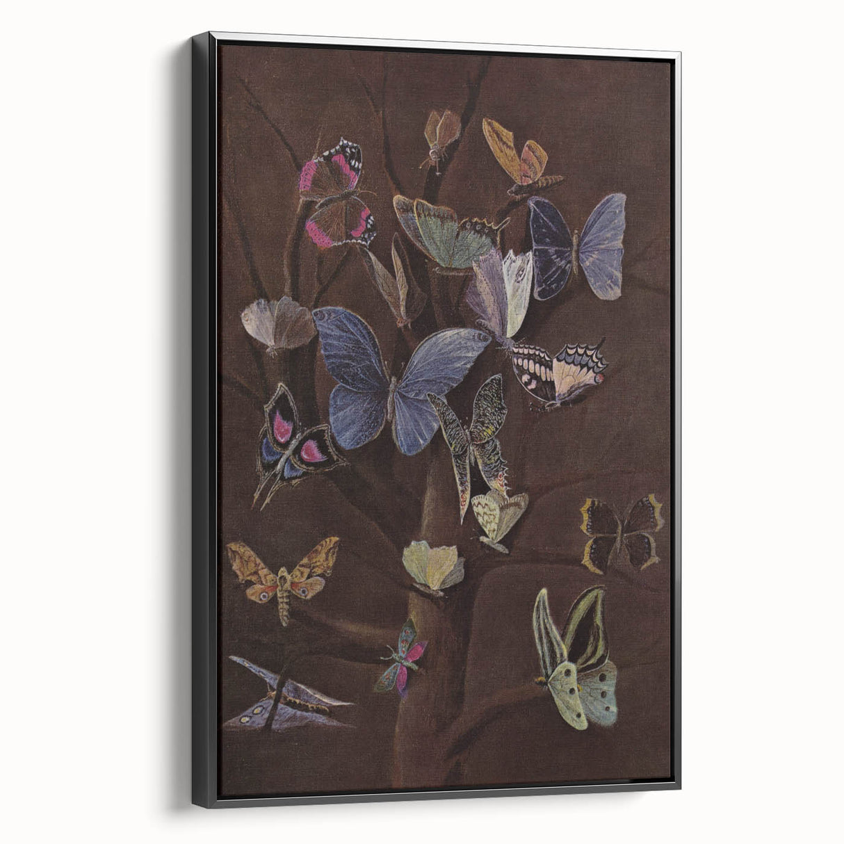 Abstract Grunge Butterfly Canvas - Edgy and Distressed Wall Art Print