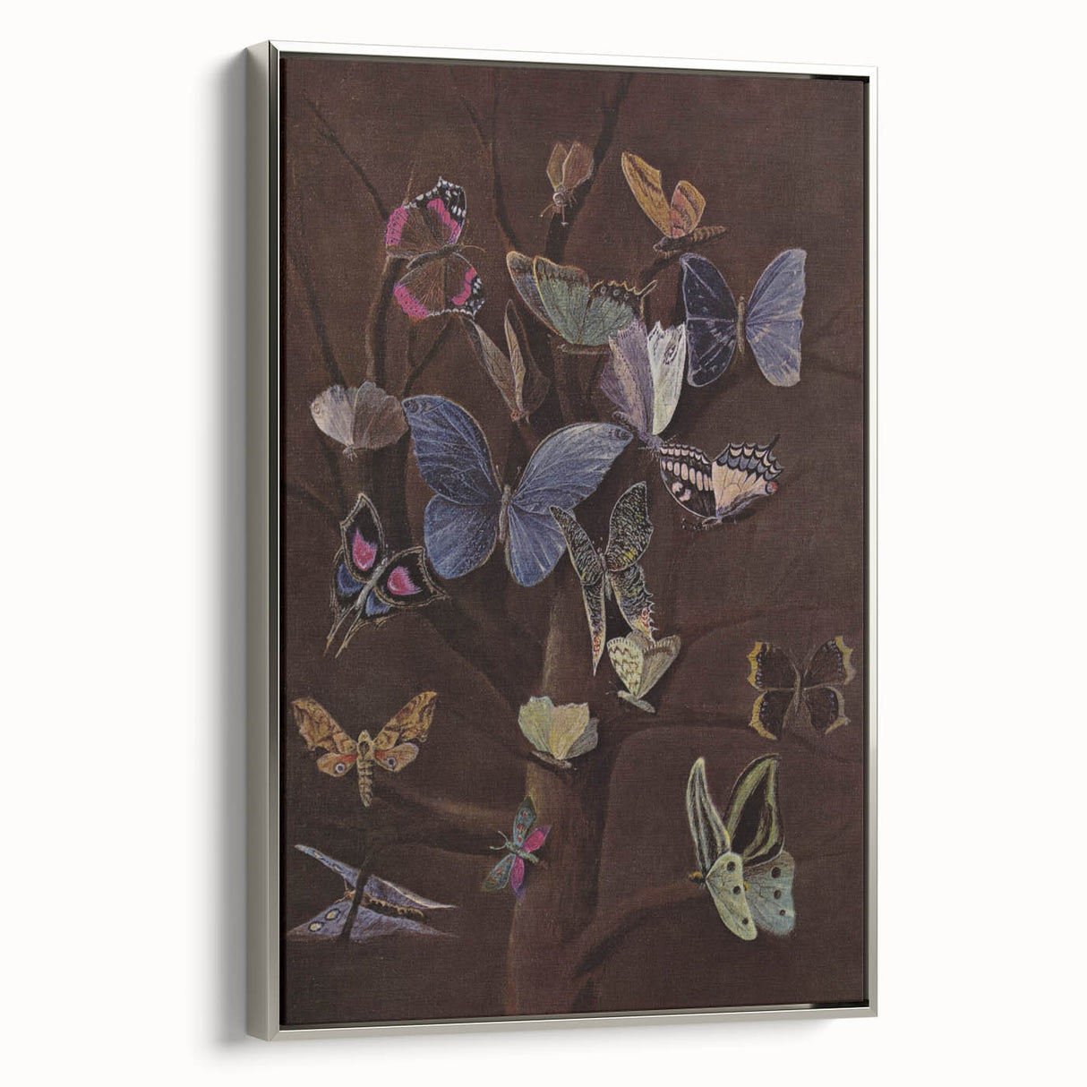 Abstract Grunge Butterfly Canvas - Edgy and Distressed Wall Art Print