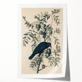 Grunge Crow and Fruit Illustration - Vintage Botanical Wall Art Print