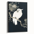 Grunge Parrot and Pomegranate Art - Vintage Dark Botanical Wall Print