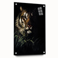Abstract Grunge Tiger Wall Art - Dark Urban Grunge Canvas Print Decor
