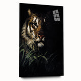 Abstract Grunge Tiger Wall Art - Dark Urban Grunge Canvas Print Decor