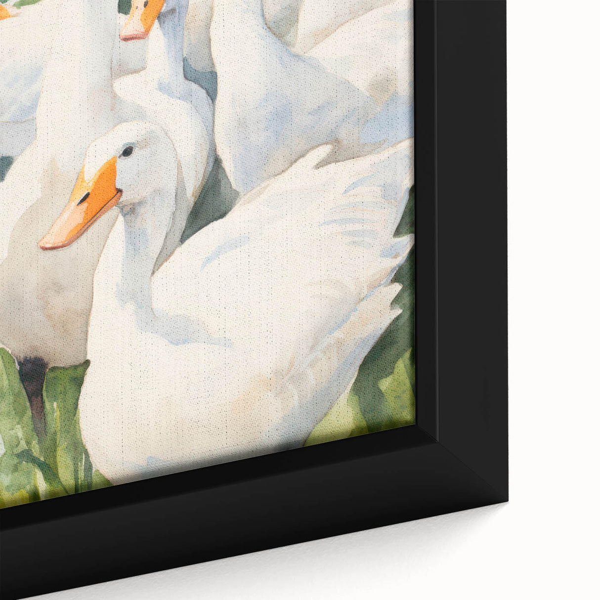 Maximalist Wall Art - Serene Goose Flock Illustration for Eclectic Decor