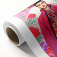 Maximalist Portrait Wall Art - Bold Feminine Elegance in Pink Floral Style