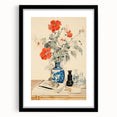 Maximalist Wall Art - Eclectic Floral Arrangement with Bold Vase Decor