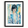 Maximalist Wall Art - Bold Abstract Portrait with Vibrant Tropical Vibes