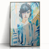 Maximalist Wall Art - Bold Abstract Portrait with Vibrant Tropical Vibes