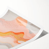 Maximalist Wall Art - Abstract Textured Design with Warm Peach Tones