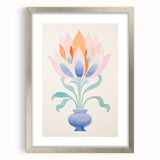 Maximalist Wall Art - Elegant Abstract Floral Design in Pastel Tones
