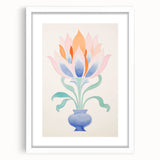 Maximalist Wall Art - Elegant Abstract Floral Design in Pastel Tones
