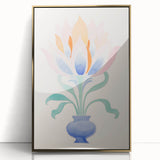 Maximalist Wall Art - Elegant Abstract Floral Design in Pastel Tones