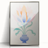 Maximalist Wall Art - Elegant Abstract Floral Design in Pastel Tones
