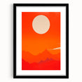 Maximalist Wall Art - Bold Sun and Mountain Abstract for Vibrant Decor
