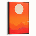 Maximalist Wall Art - Bold Sun and Mountain Abstract for Vibrant Decor