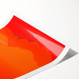 Maximalist Wall Art - Bold Sun and Mountain Abstract for Vibrant Decor