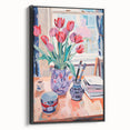 Maximalist Wall Art – Vibrant Still Life with Tulips and Artistic Decor