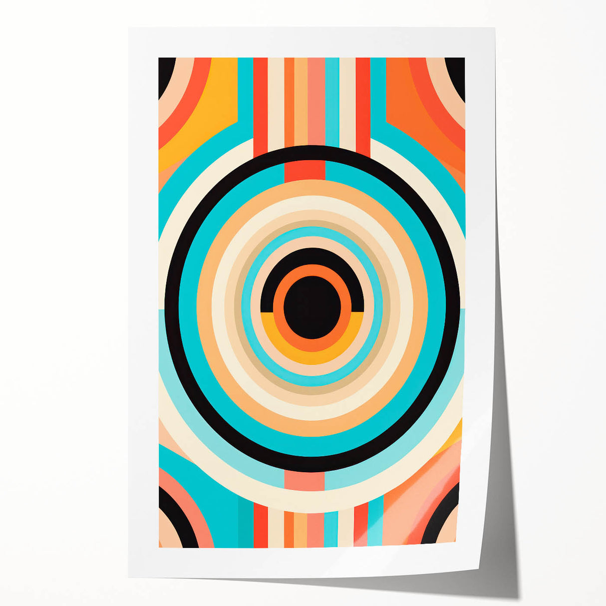 Vibrant Maximalist Wall Art – Bold Circular Design for Eclectic Decor