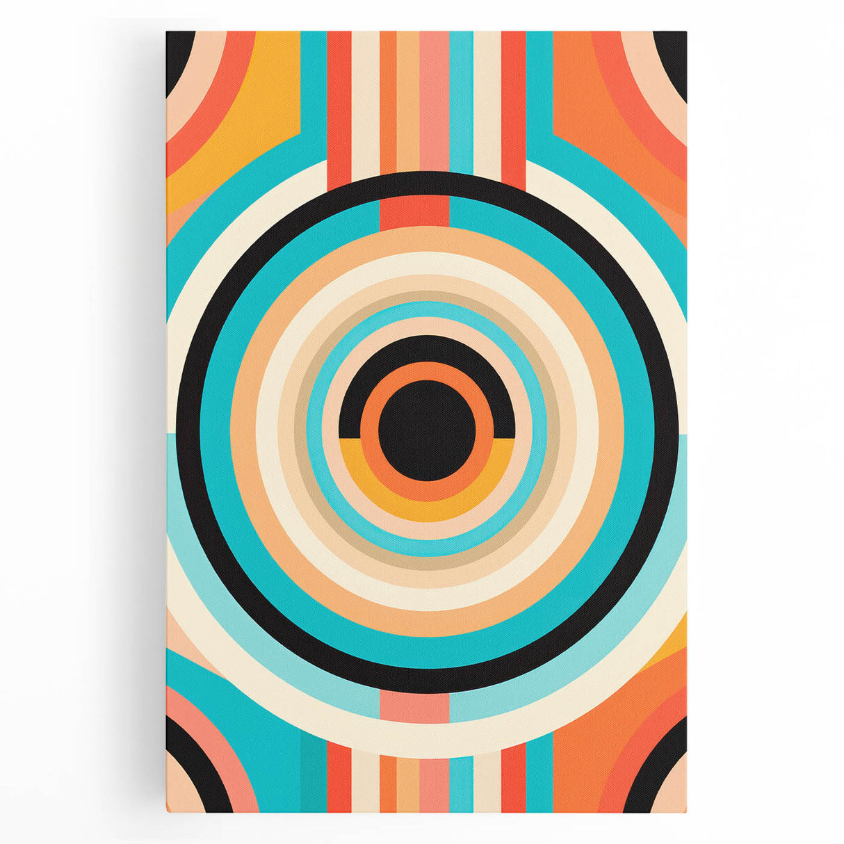 Vibrant Maximalist Wall Art – Bold Circular Design for Eclectic Decor