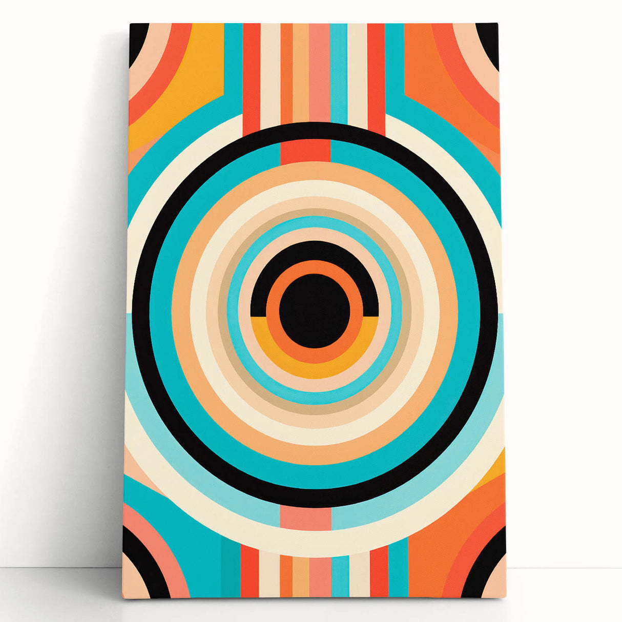 Vibrant Maximalist Wall Art – Bold Circular Design for Eclectic Decor