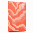 Maximalist Wall Art – Vibrant Abstract Waves in Warm Peach and Coral Tones
