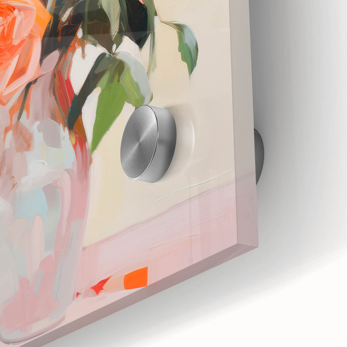 Maximalist Wall Art – Vibrant Rose Bouquet in a Soft Impressionist Style