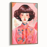 Maximalist Wall Art – Bold Portrait of Woman in Floral-Patterned Attire