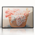 Maximalist Wall Art – Bold Decor with Basket of Polka Dot Fabrics