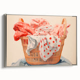 Maximalist Wall Art – Bold Decor with Basket of Polka Dot Fabrics