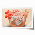 Maximalist Wall Art – Bold Decor with Basket of Polka Dot Fabrics