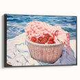 Maximalist Wall Art – Vibrant Decor Featuring Strawberries by the Sea