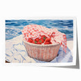 Maximalist Wall Art – Vibrant Decor Featuring Strawberries by the Sea