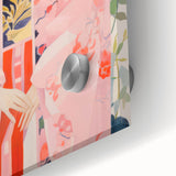 Maximalist Wall Art – Bold and Eclectic Portrait with Floral Accents