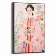 Maximalist Wall Art – Bold and Eclectic Portrait with Floral Accents