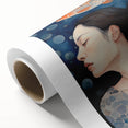 Maximalist Wall Art – Dreamy Underwater Portrait with Koi Fish