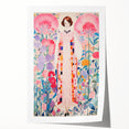Maximalist Wall Art – Bold Floral Portrait with Geometric Accents
