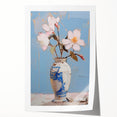 Maximalist Wall Art – Elegant Floral Still Life in Blue and White Vase