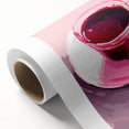 Maximalist Wall Art – Bold Pink Coffee Cup Painting for Eclectic Decor