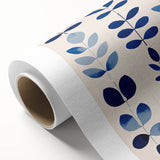 Maximalist Wall Art - Bold Blue Leaf Print for Eclectic Home Decor