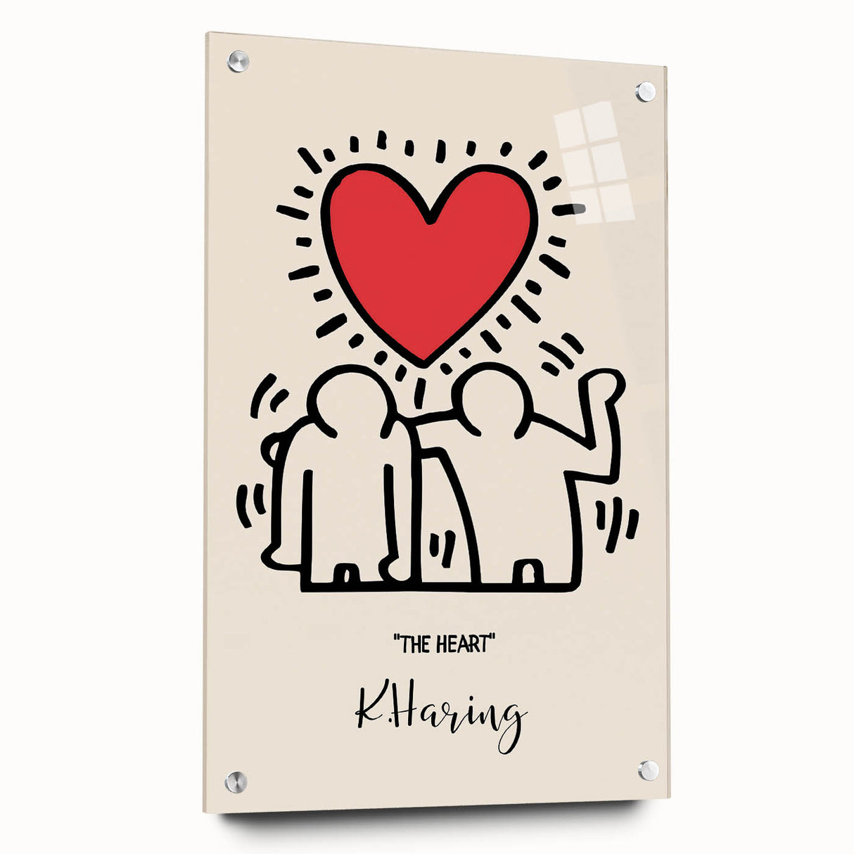 Maximalist Wall Art - The Heart by K. Haring | Bold and Expressive Decor