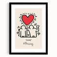 Maximalist Wall Art - The Heart by K. Haring | Bold and Expressive Decor
