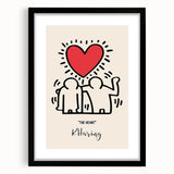 Maximalist Wall Art - The Heart by K. Haring | Bold and Expressive Decor