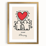 Maximalist Wall Art - The Heart by K. Haring | Bold and Expressive Decor
