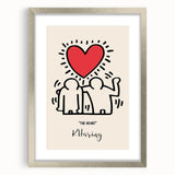 Maximalist Wall Art - The Heart by K. Haring | Bold and Expressive Decor