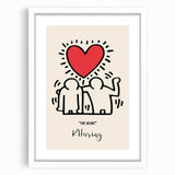 Maximalist Wall Art - The Heart by K. Haring | Bold and Expressive Decor